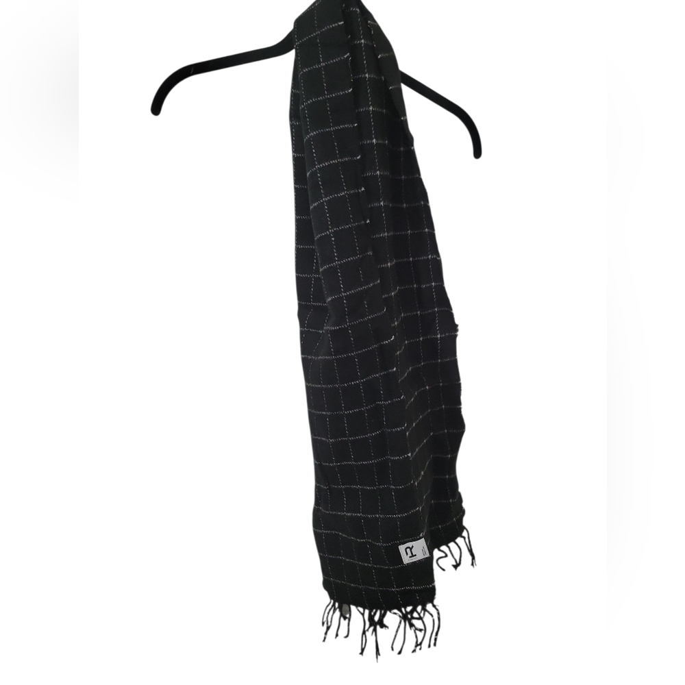 The Rail Black Grid Pattern Men's Scarft NWT